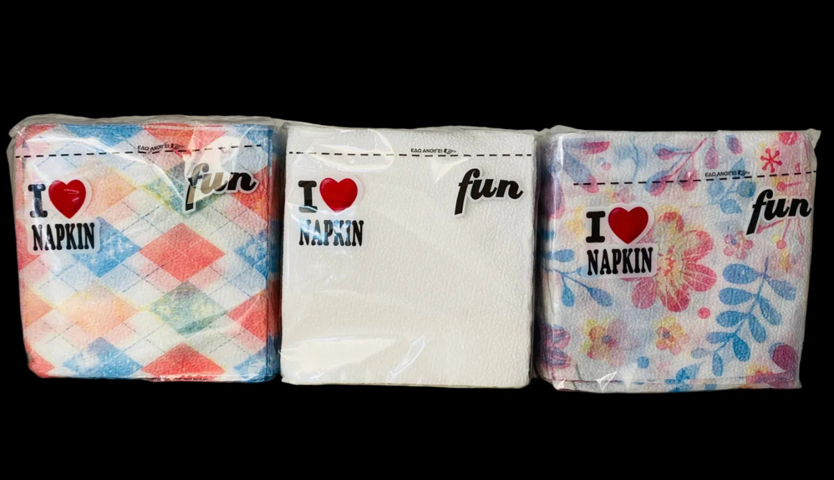 Fun I ♥ Napkin Χαρτοπετσέτες 28×28 cm – 45 Τεμάχια