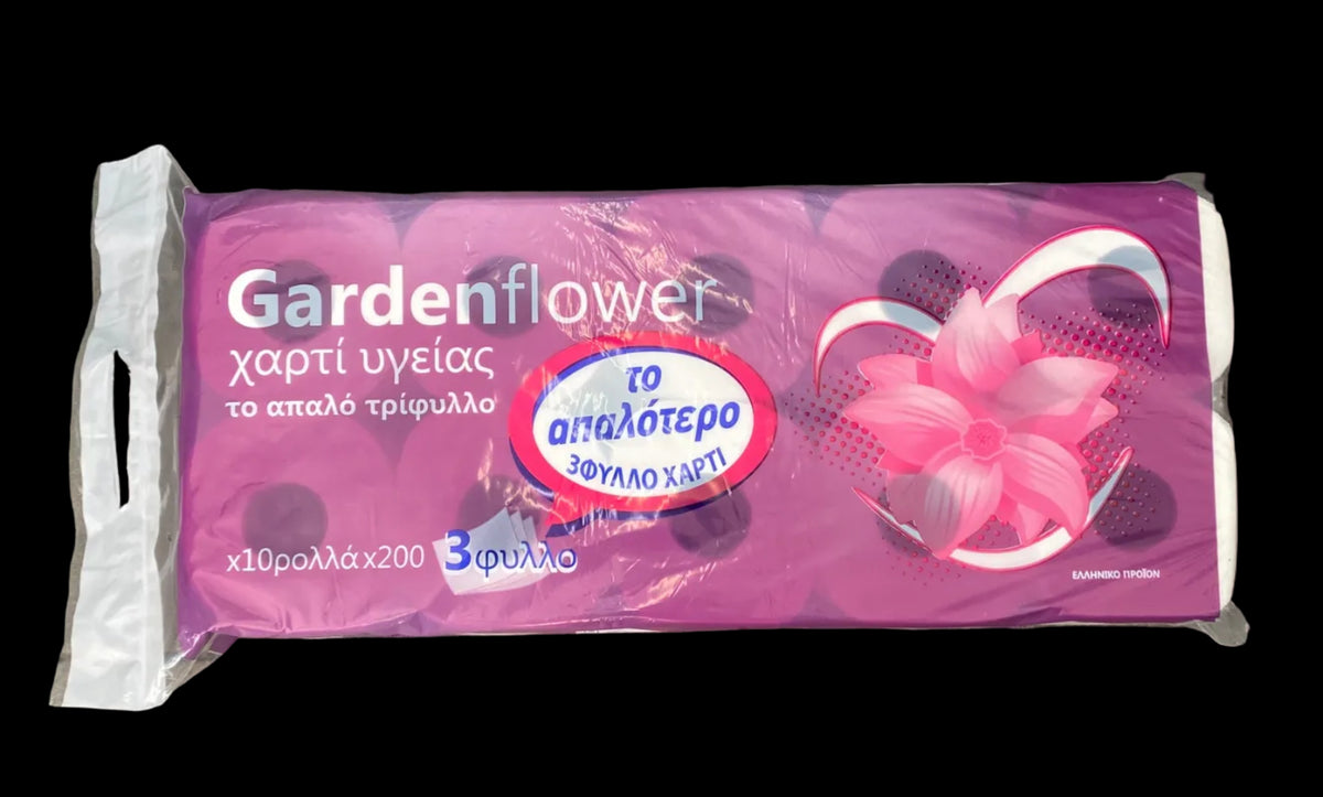 Gardenflower Χαρτί Υγείας 3 Φύλλων – 10 Ρολά x 200 Φύλλα