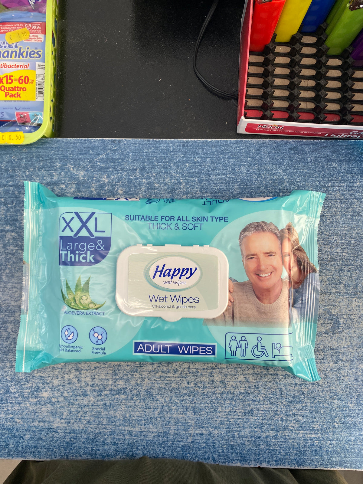 Happy Wet Wipes XL Large & Thick – Υγρά Μαντηλάκια Ενηλίκων με Αλόη
