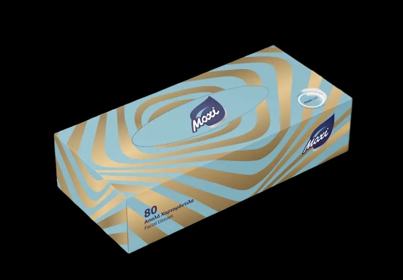 Maxi Soft Χαρτομάντηλα 80 Διπλά Φύλλα – 21×19,5 cm