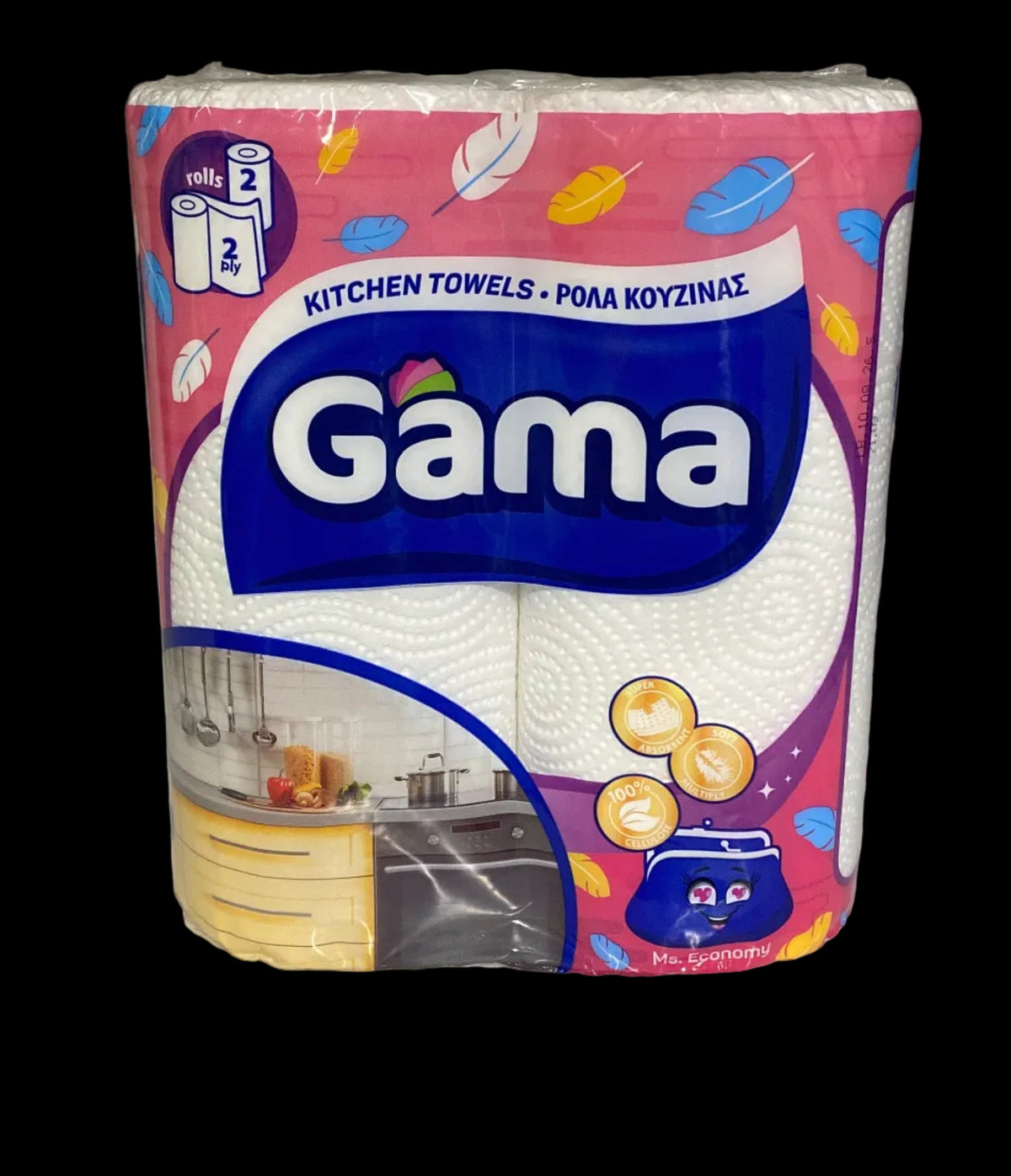 Gama Economy Χαρτί Κουζίνας 2 Φύλλων – 2 Ρολά